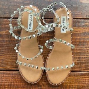 Steve Madden Travel Clear Gladiator Sandals
